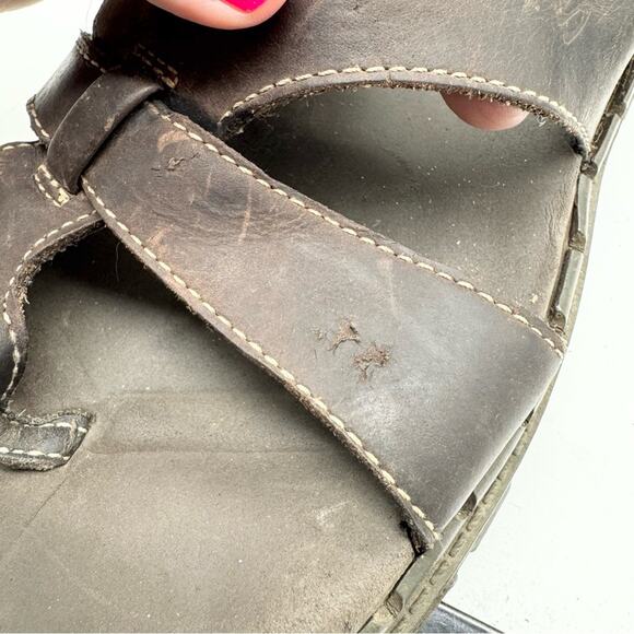 Vintage Y2K Men's Chunky Skechers Jammer Retro Strappy Slide Sandals Brown 9 - Picture 14 of 15